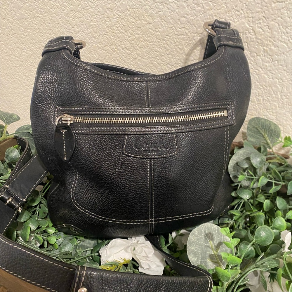 Coach Black Leather Shoulder Bag